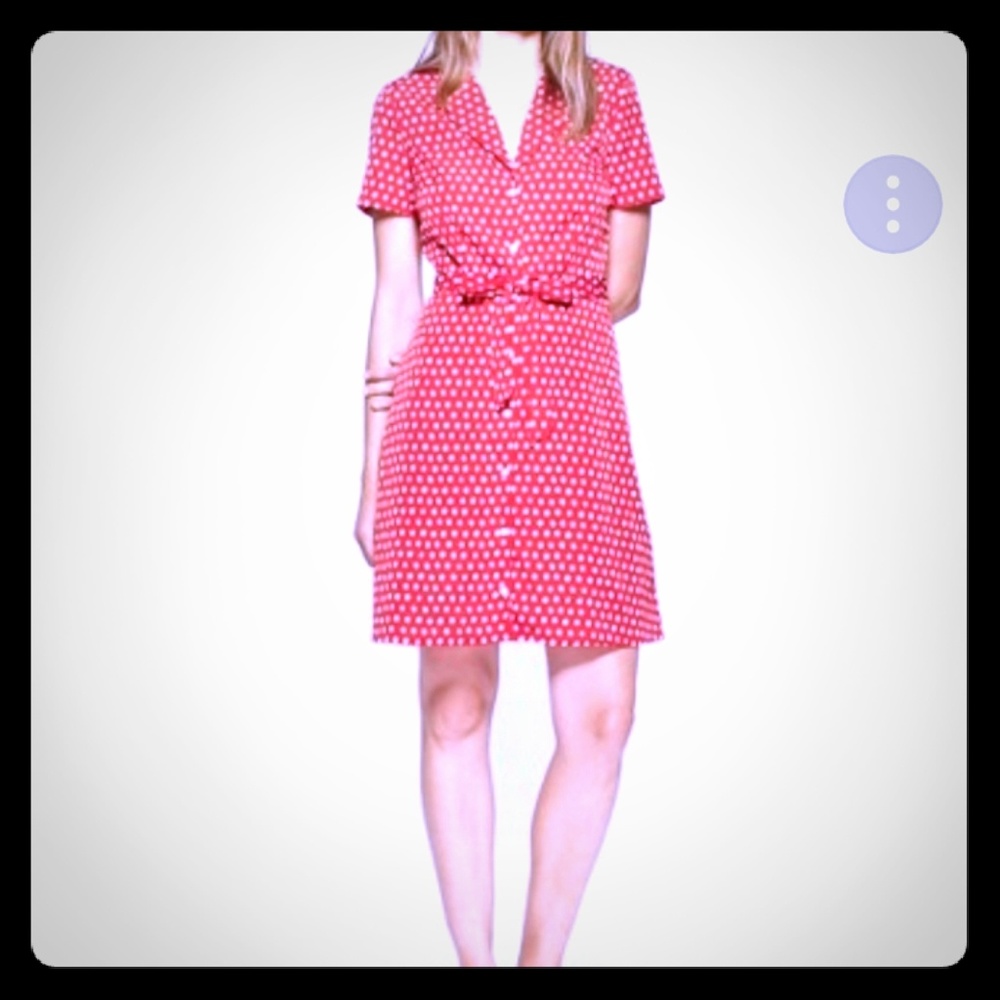 Red polka dot dress